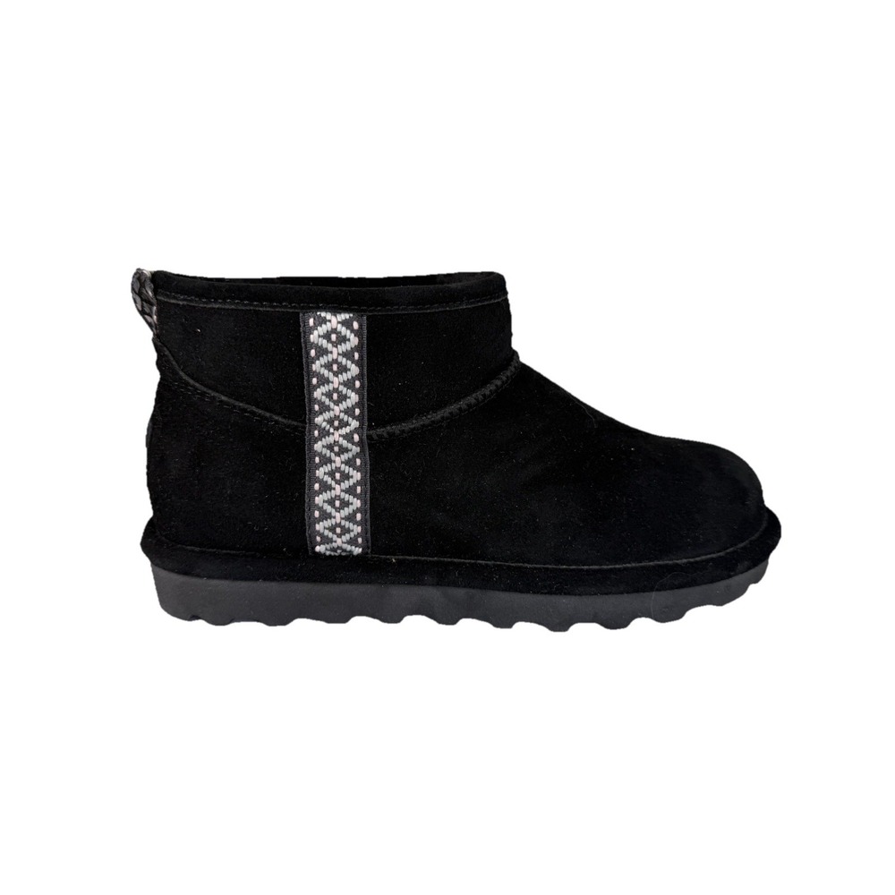 Bearpaw Women's Shorty Bootie Black Women's Size 7 No Box